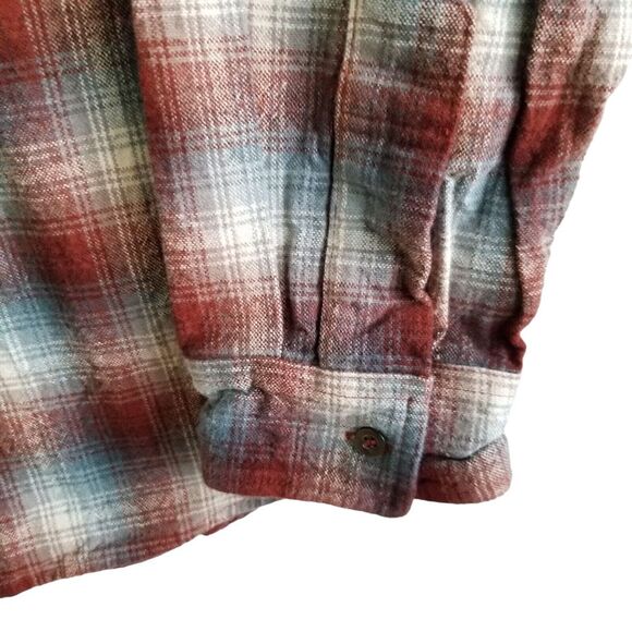 Maison Margiela Pendleton Large Shirt Plaid Check Gray Rust Made Italy Button Up - Picture 4 of 16